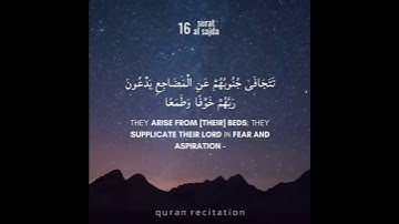Surah Al Sajdah 16-17 | Yahya Mannan | سورة السجدة
