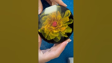 Beautiful Resin Flower Blooming 💛 #shorts #subscribe #resin #video