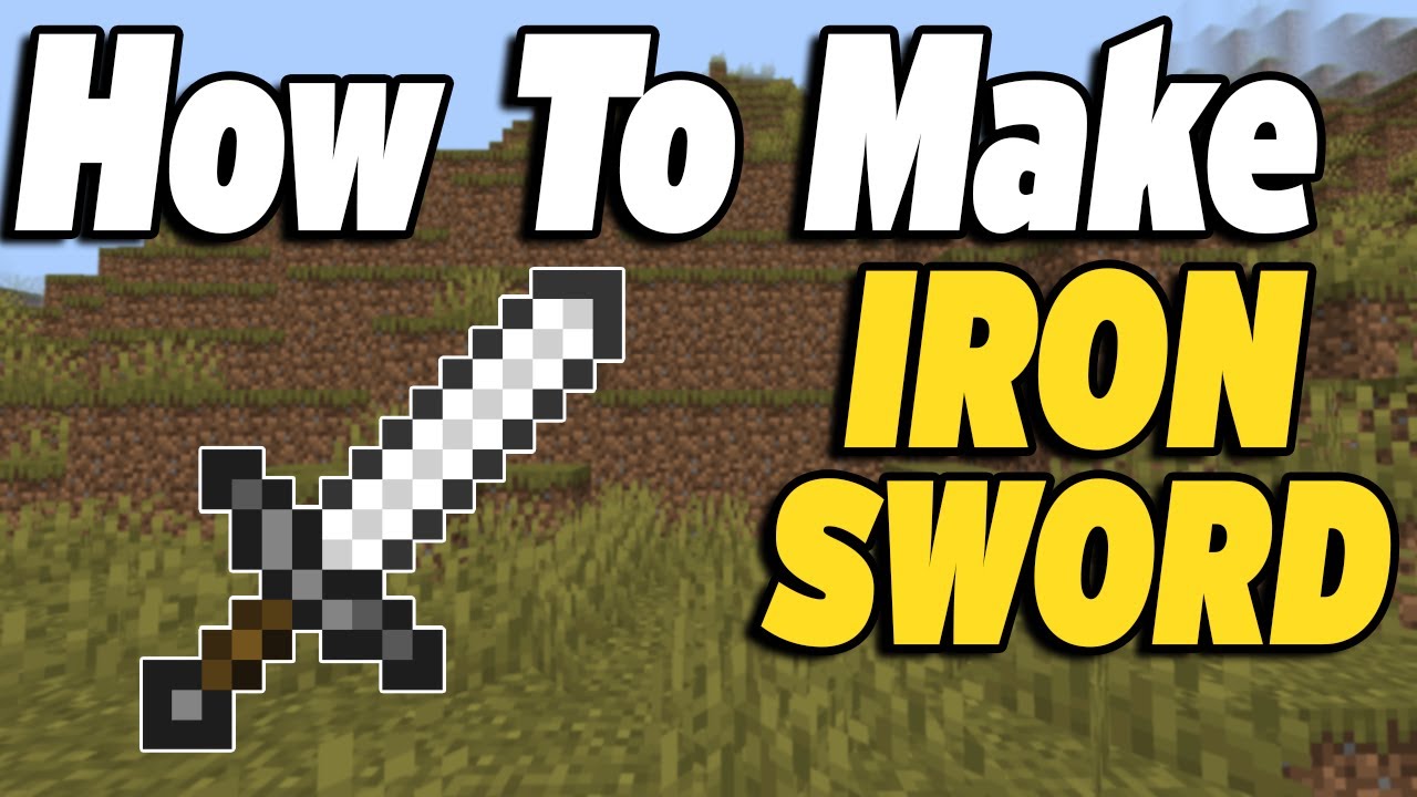 How To Make a Iron Sword in Minecraft - YouTube