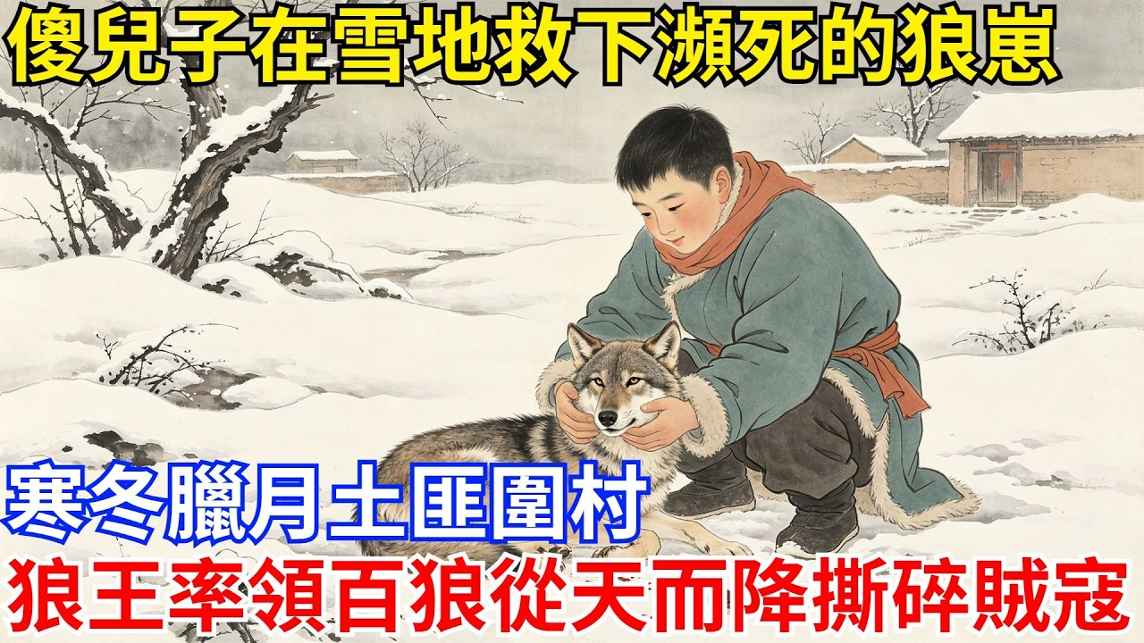 傻兒子在雪地裏救下一只瀕死的狼崽,寒冬臘月土匪圍村,狼王率領百狼從天而降撕碎賊寇!#民間故事#傳統故事#故事頻道#聽書#睡前故事#情感 ...