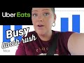 Delivering UBER EATS - Really Busy Lunch Rush! (total pay)