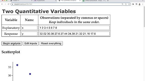 Calculate Regression Equations and Correlation Coefficients Using Stapplet