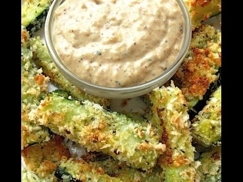 How To Make Baked Zucchini Sticks Recipe With Sweet Onion Dip-11-08-2015