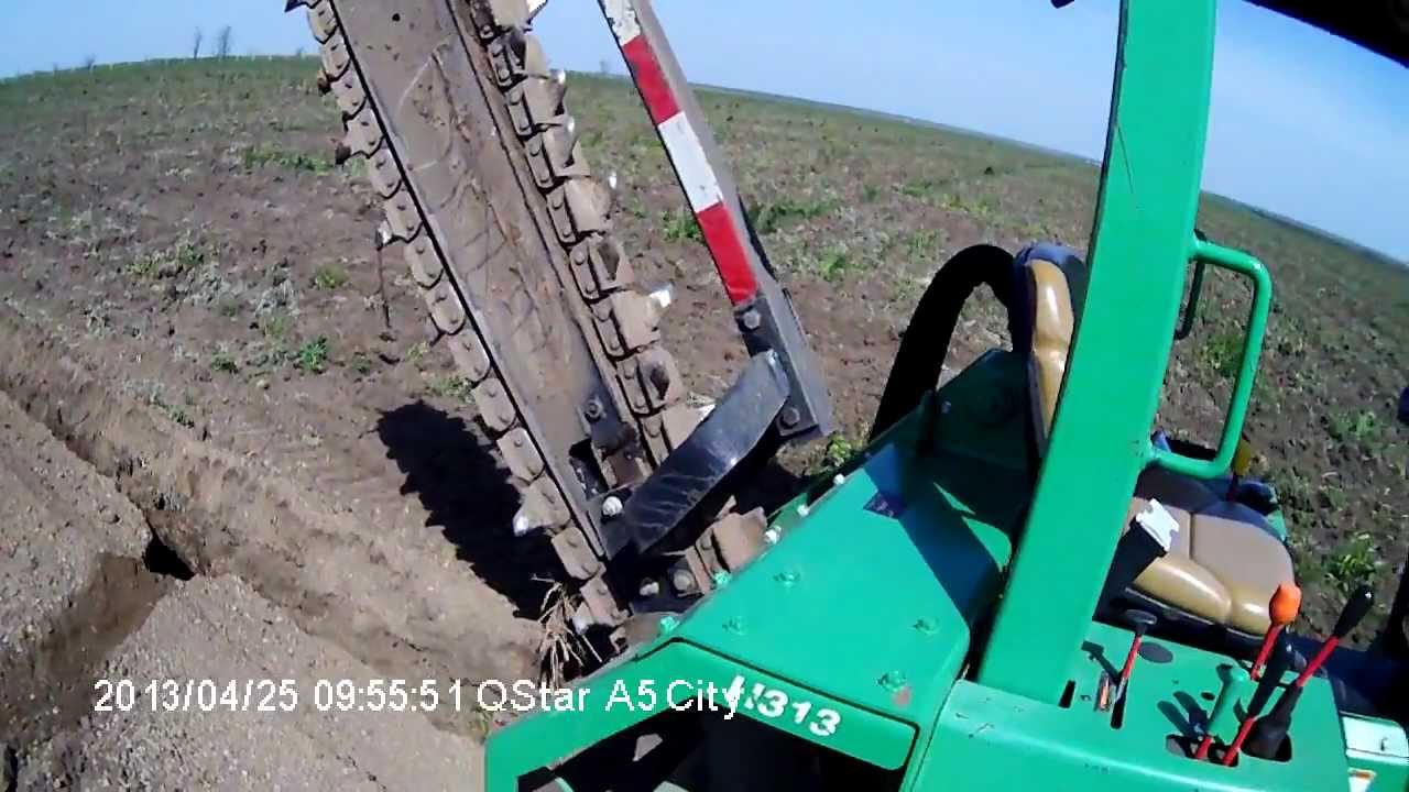 Услуги траншеекопателя DITCH-WITCH RT40. - YouTube