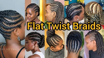 Beautiful Flat Twist Braids for Black Women | Short Mini Twists Braids for Ladies | Braided Hairs