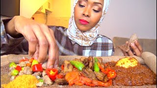 ASMR ETHIOPIAN FOOD MUKBANG مكبانغ الاكل الحبشي