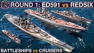 Public Tactical Fleet PvP Tournament | ROUND 1: Redsix vs Ed591 | Sea Power