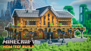 Minecraft: How to Build a Spruce Mansion (TwoPlayer Survival House)