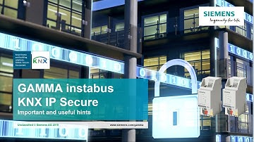 2.5 Siemens KNX – IP Secure Applications – Important notes