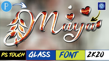 How To Make New Color Design Glass Font In Ps Touch & Pixellab | Colour Glass Font | Glass Font |