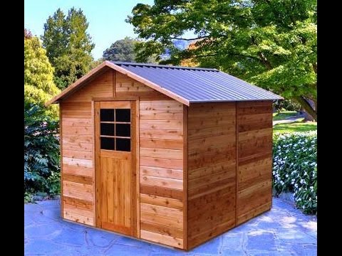 8x8 Gable Shed Plans &amp; Blueprints - YouTube