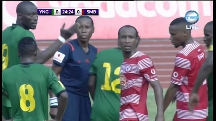 Yanga Vs Simba; Goli na kadi nyekundu