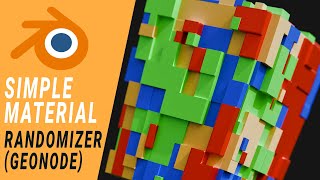 Simple Material Randomizer Example Geonode Setup! #b3d