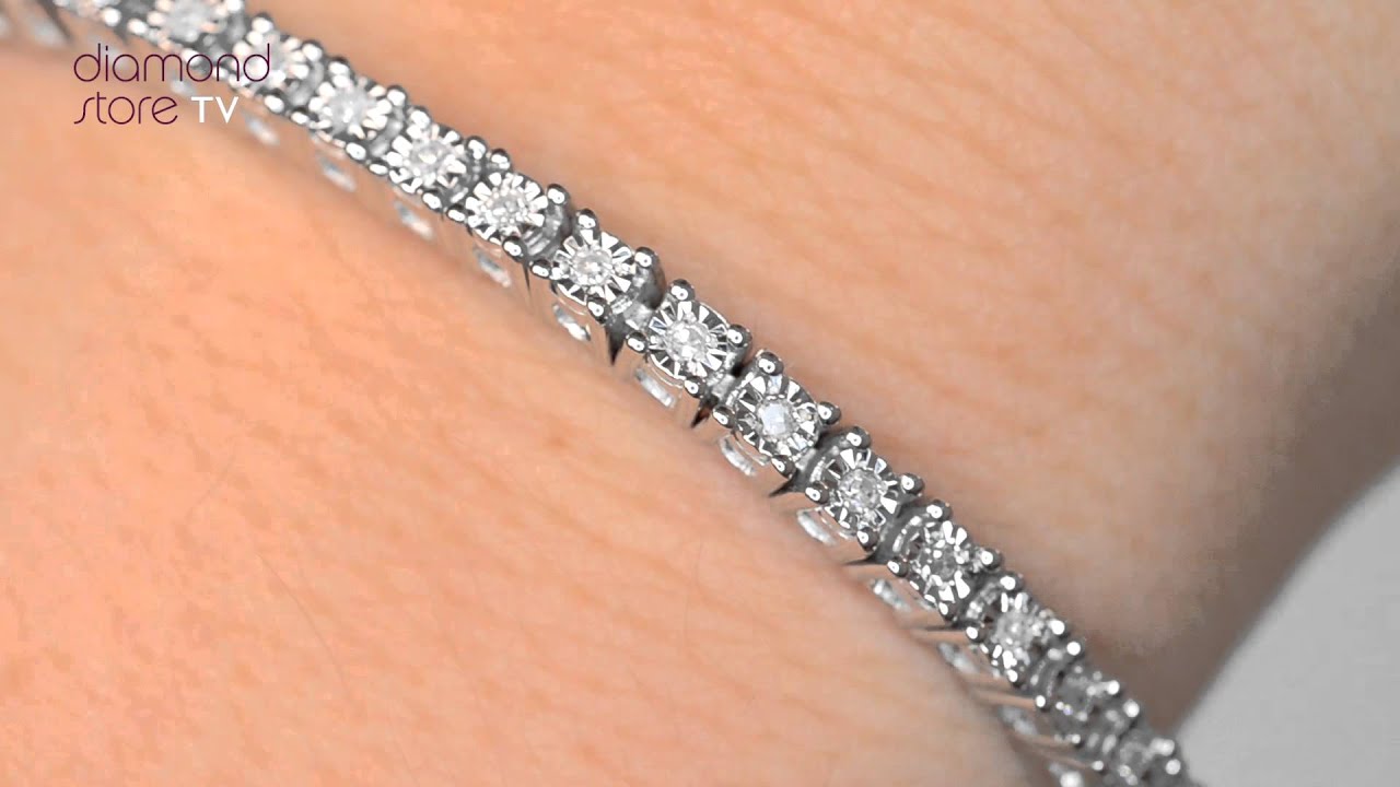 Tennis Bracelet Three Prong Illusion Setting Style