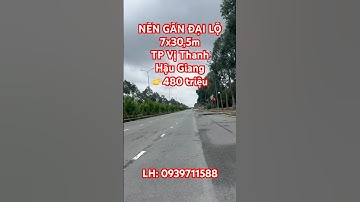 Nền gần đại lộ, Tp Vị Thanh, Hậu Giang. #mientay #datgiare #haugiang #nhadat #batdongsan