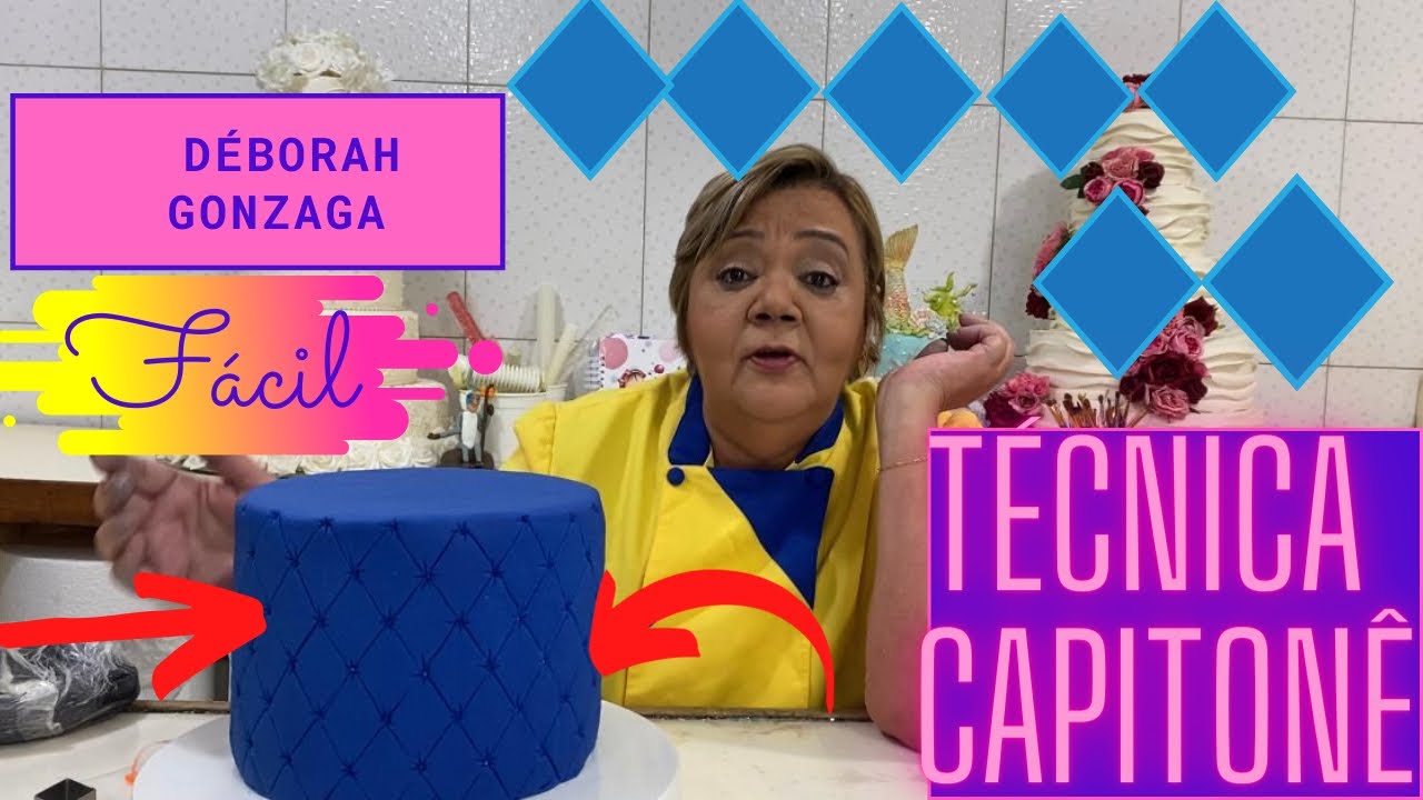 CAPITONÊ EM BOLO PASSO A PASSO - super fácil para iniciantes em confeitagem - técnica simples