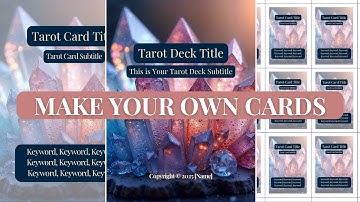 Publish Your Own Tarot or Oracle Cards – Ultimate Canva Bundle  Reusable Deck & Printables Templates