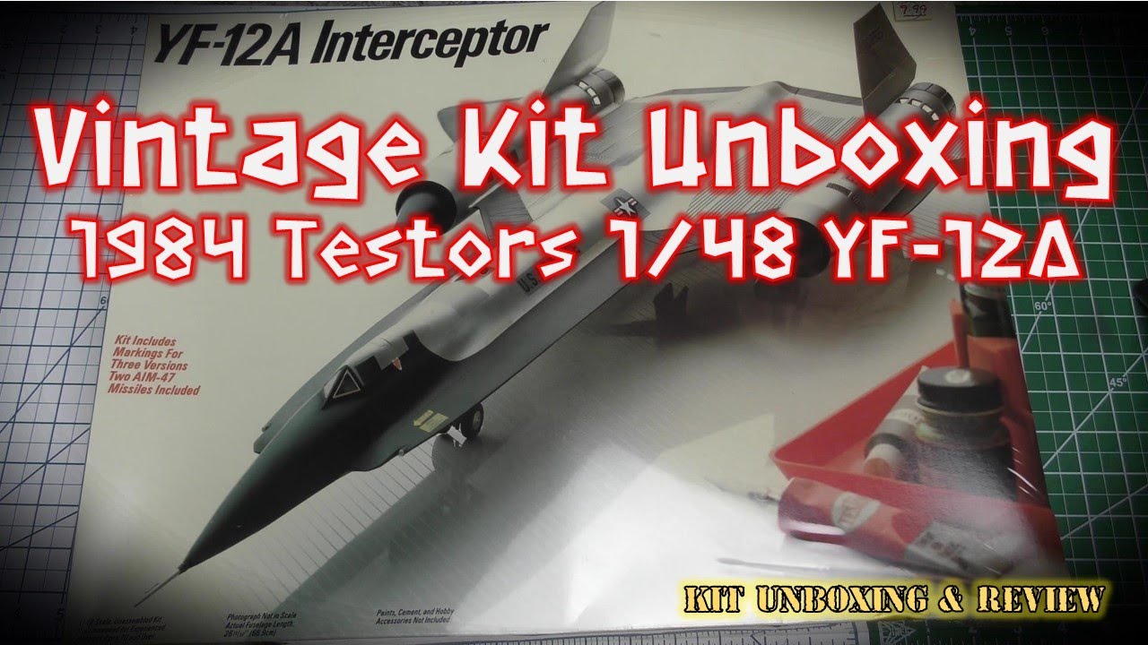 EPIC Vintage Kit Unboxing! 1984 Testors YF12A Interceptor YouTube