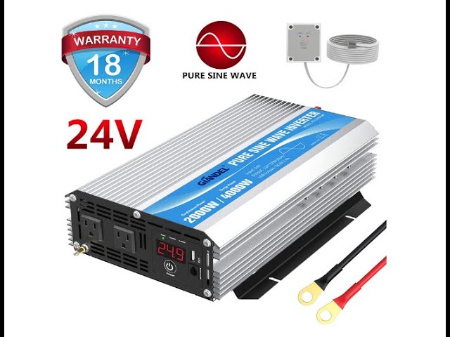 Giandel 2000W Pure Sine Wave Power Inverter DC 24V to AC120V with Dual AC  Outlets - Overview 