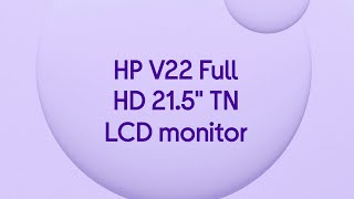 HP V22 Full HD 21.5' TN LCD Monitor - Black - Product Overview
