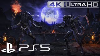 (PS5) Mortal Kombat XL : Alien VS Predator Gameplay [4K ULTRA HD]