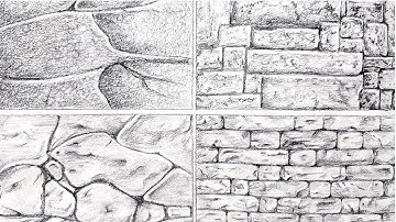 Creating Realistic Rock And Stone Textures With Pencils