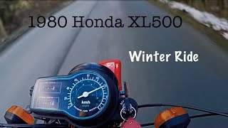 Vintage Honda XL500 Motorcyle (riding)