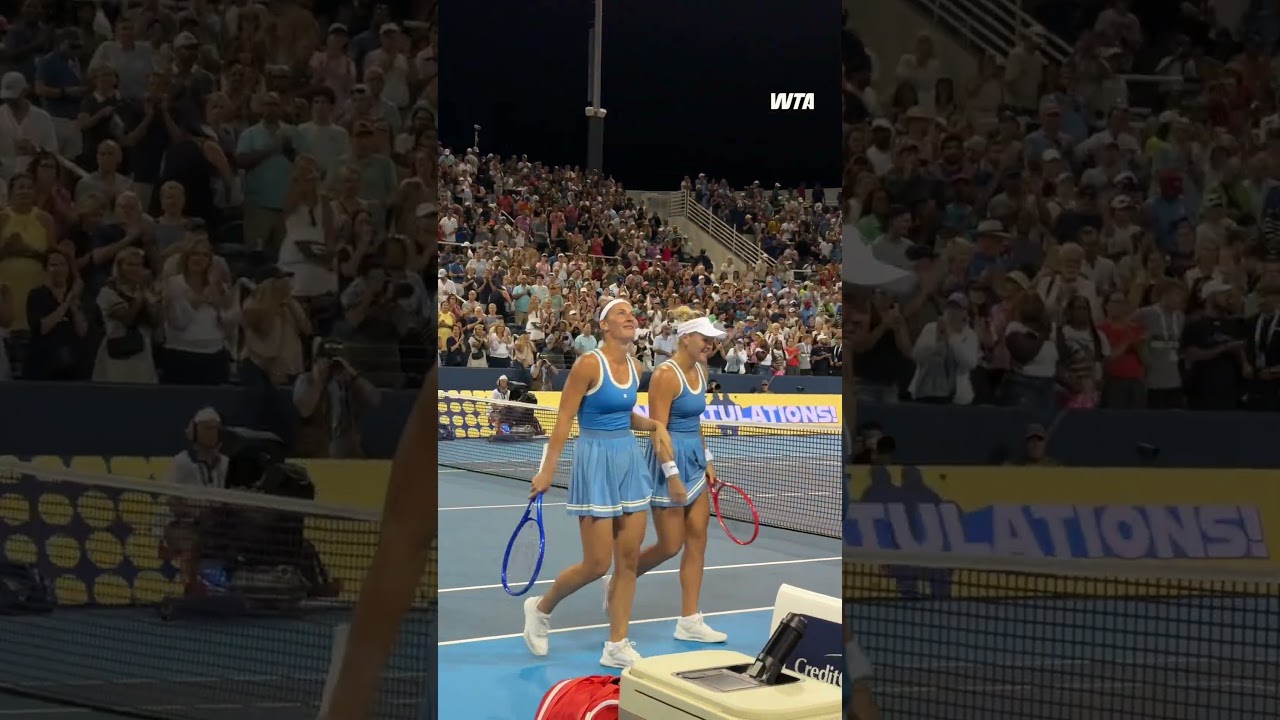 Peyton Stearns and Marta Kostyuk outlast the Williams sisters, 6-2, 1-6, 10-8! #wta #tennis