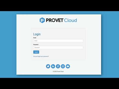 PROVET CLOUD 101 - LOGIN