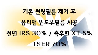옵티멈 윈도우필름 총태양에너지차단율(TSER)은?