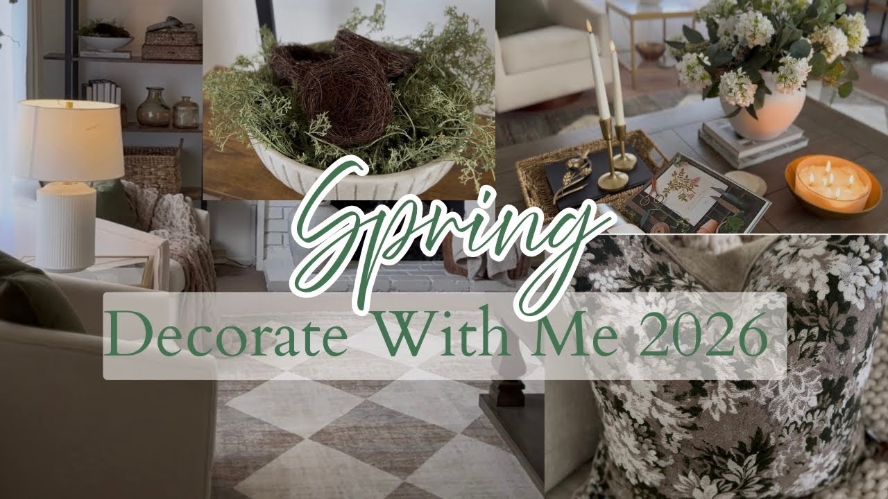Spring Decorate with me Living Room, Spring decorating ideas, spring 2026 home decor ideas, 