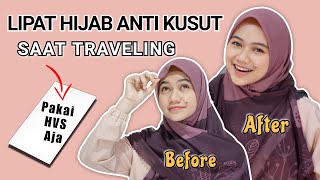 CARA MELIPAT HIJAB SEGIEMPAT ANTI KUSUT SAAT TRAVELING. GULUNG PAKAI HVS AJA