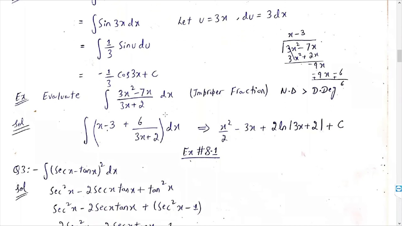 Using Basic Integration Formulas