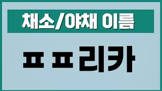 초성퀴즈 채소/야채 편  한글 자음 단어 맞히기 테스트 게임