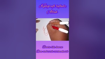 TUTORIAL Menulis kaligrafi lafadz Allah dengan menggunakan dua spidol