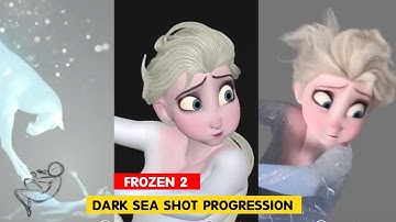 How Disney Animated the Dark Sea Scene in Frozen 2 | Shot Progression
