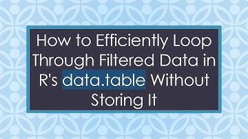 How to Efficiently Loop Through Filtered Data in R