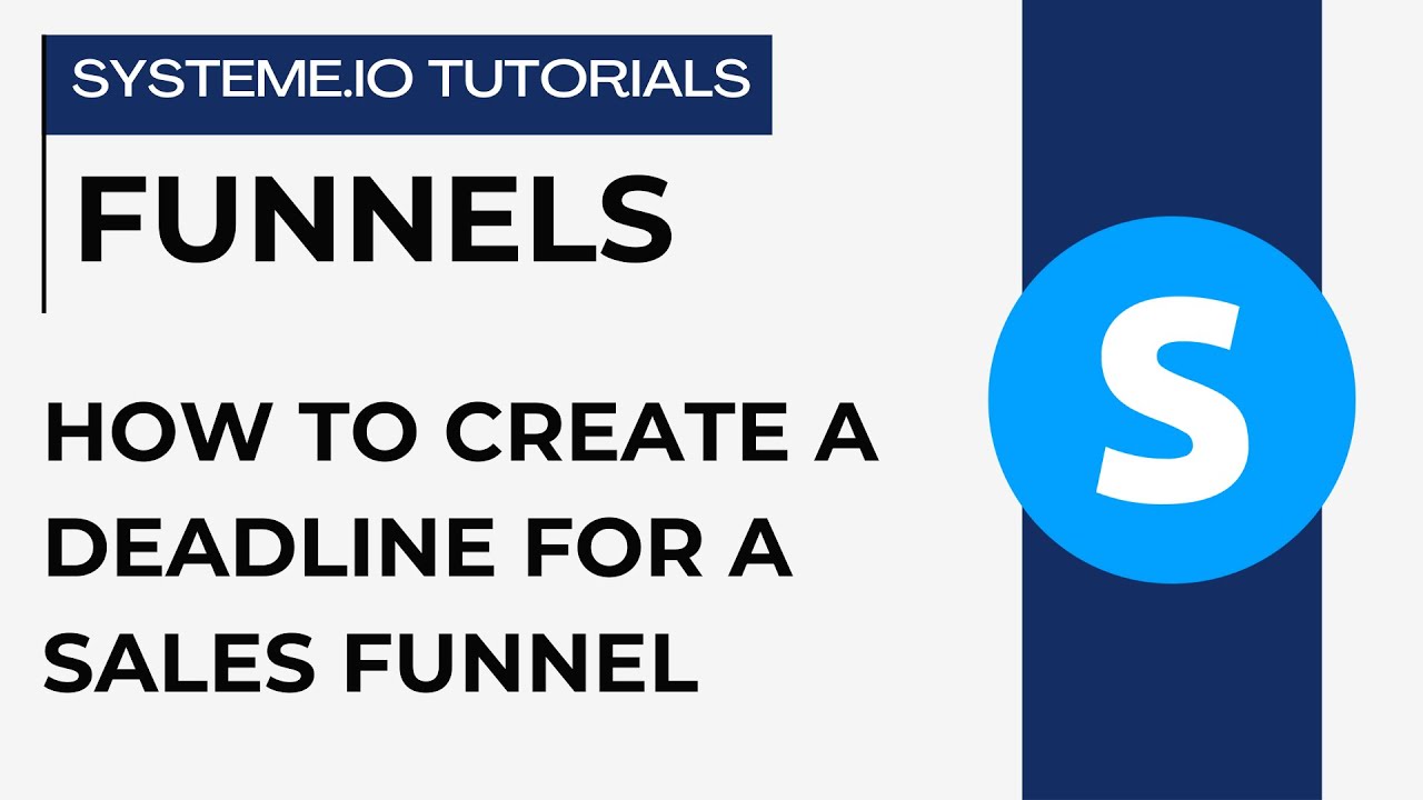 How to create a deadline for a sales funnel | systeme.io team