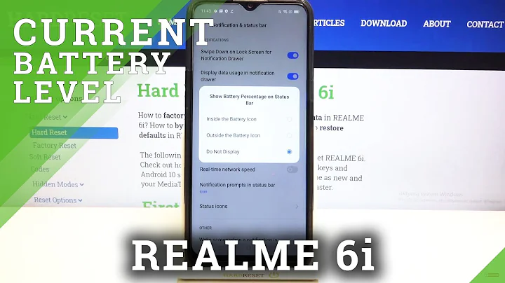How to Show Battery Percentage in REALME 6i – Show Battery Level