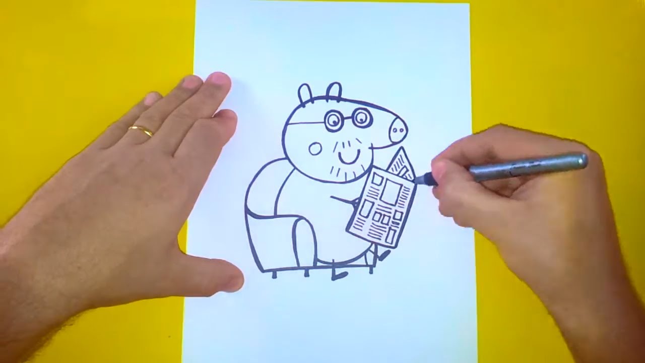 Como Desenhar Peppa Pig Papai Pig