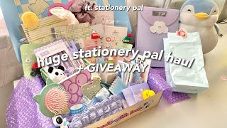 huge stationery haul  + GIVEAWAY ft. stationery pal ☁