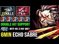 WTF 6Min Echo Sabre Double Slow Attack 2 Hit Deleted Support Hero with 600 Damage Per Hit Lycan DotA