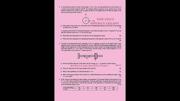 TIFR 2023 Written Test Question Paper|Written Test Solution|@physicsgalaxy1537 #tifr #tifrphysics