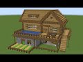 Minecraft - How to build a Oak Starter House with Pool