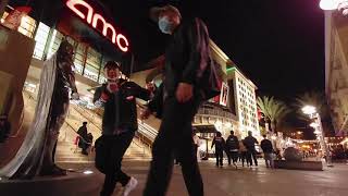 21-04-16 CA AMC 16 THEATER BURBANK ENTERTAINMENT VILLAGE OPEN BATMAN STATUE TIMELAPSE YT 041621