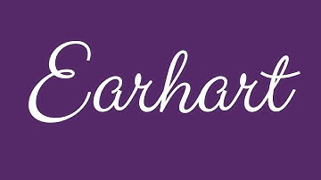 Learn how to Sign the Name Earhart Stylishly in Cursive Writing