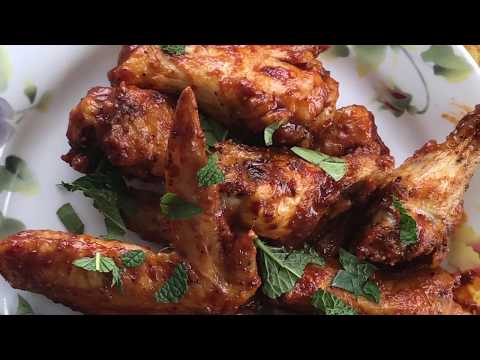 Buffalo chicken wings Indian style baked