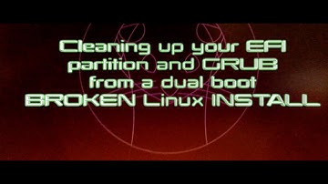 Clean up GRUB & Linux from a Dual Boot System