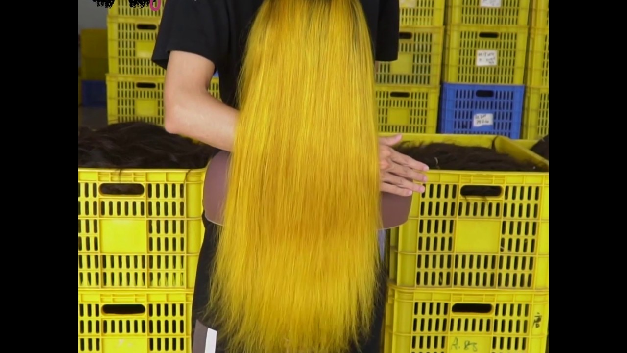 JVH® Fresh Yellow Lace Front Wig Natural Straight