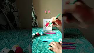 Tulips painting on Tag 🌷✨#art #painting #tulip #bookmark #diy #shorts #trending